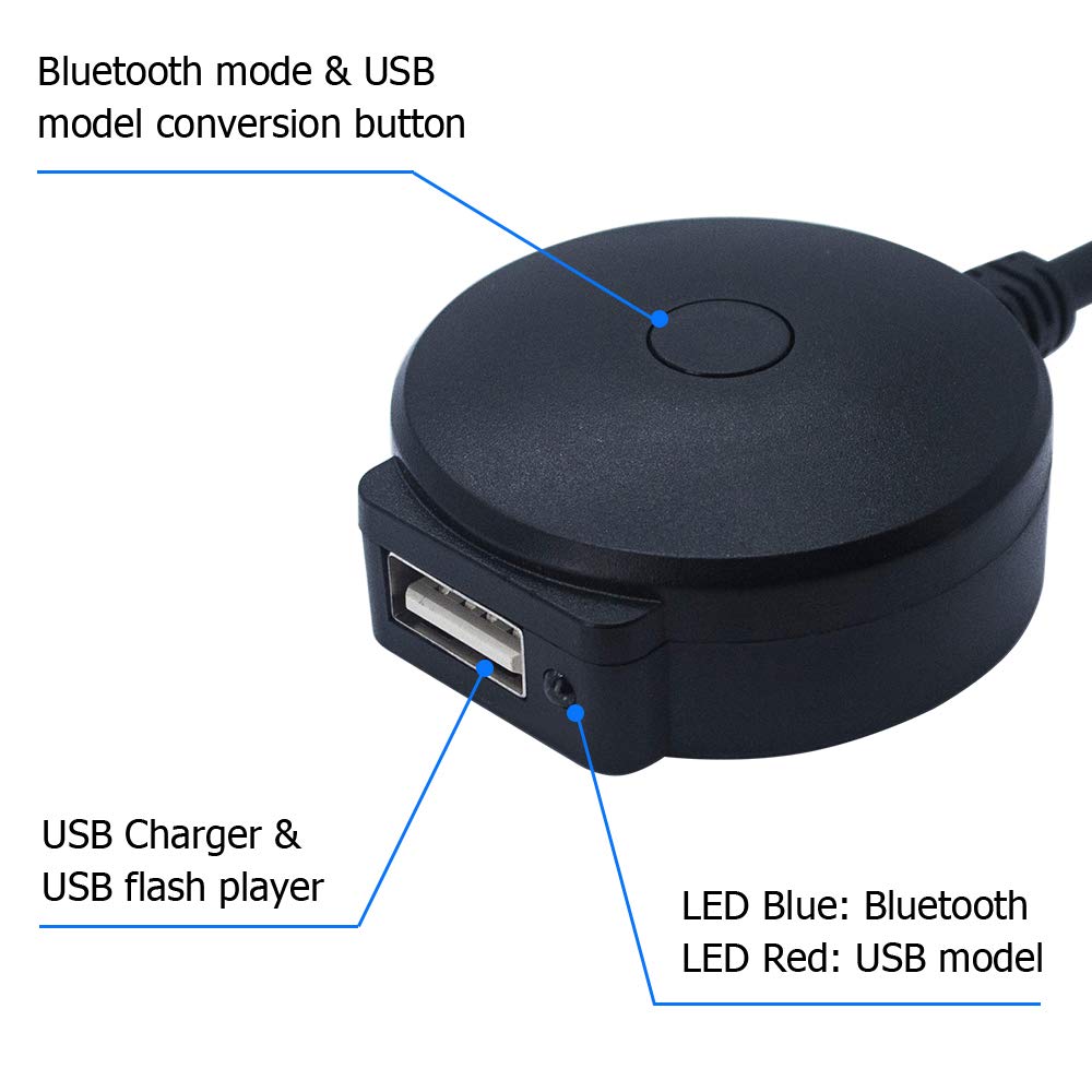 Bojer Bluetooth Adapter Compatible With Mini Cooper Bmw Car Apple Android Phone Music Aux 3.5 Wireless Cable Capable Devices
